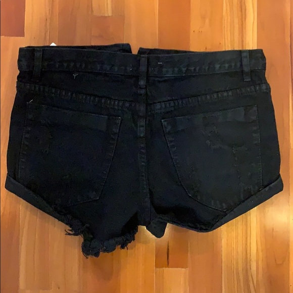 Black Jean Shorts - Picture 2 of 2
